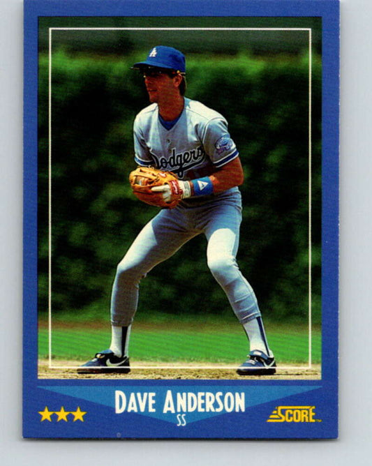 1988 Score #166 Dave Anderson UER Mint Los Angeles Dodgers  Image 1