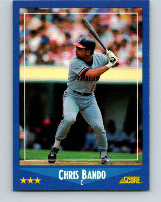 1988 Score #172 Chris Bando Mint Cleveland Indians  Image 1