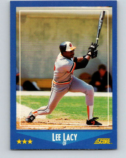 1988 Score #173 Lee Lacy Mint Baltimore Orioles  Image 1