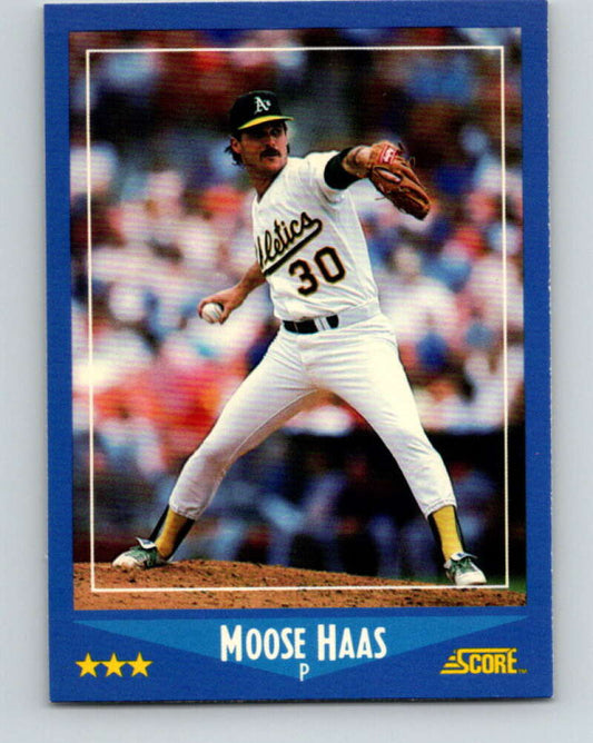 1988 Score #177 Moose Haas Mint Oakland Athletics  Image 1