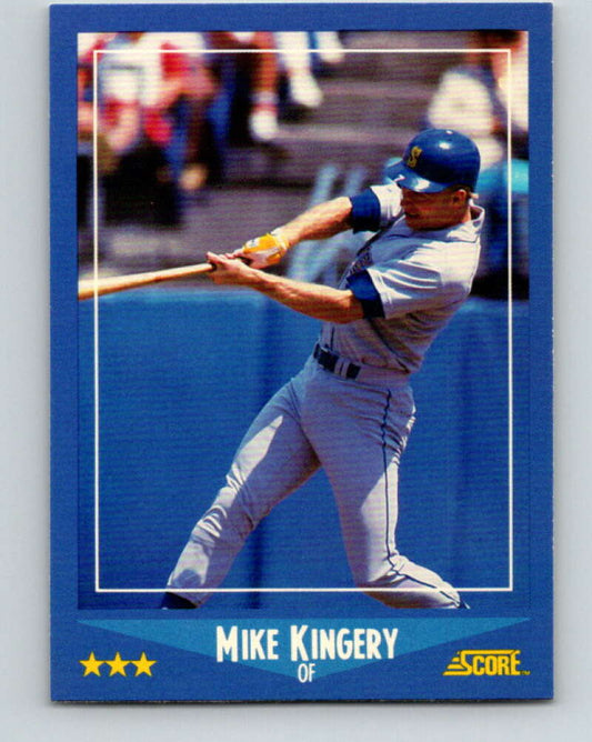 1988 Score #178 Mike Kingery Mint Seattle Mariners  Image 1