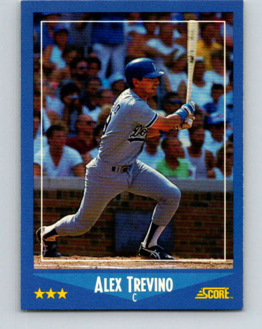 1988 Score #182 Alex Trevino Mint Los Angeles Dodgers  Image 1