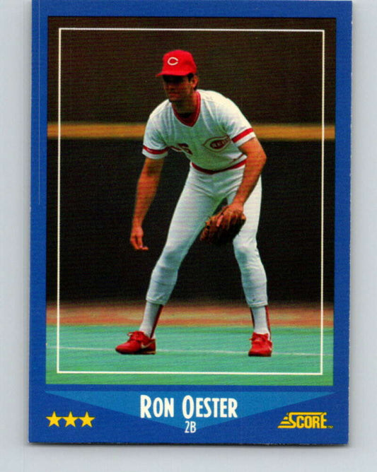 1988 Score #183 Ron Oester Mint Cincinnati Reds  Image 1