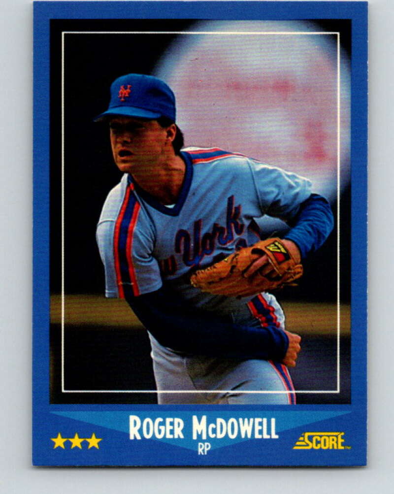 1988 Score #188 Roger McDowell Mint New York Mets  Image 1