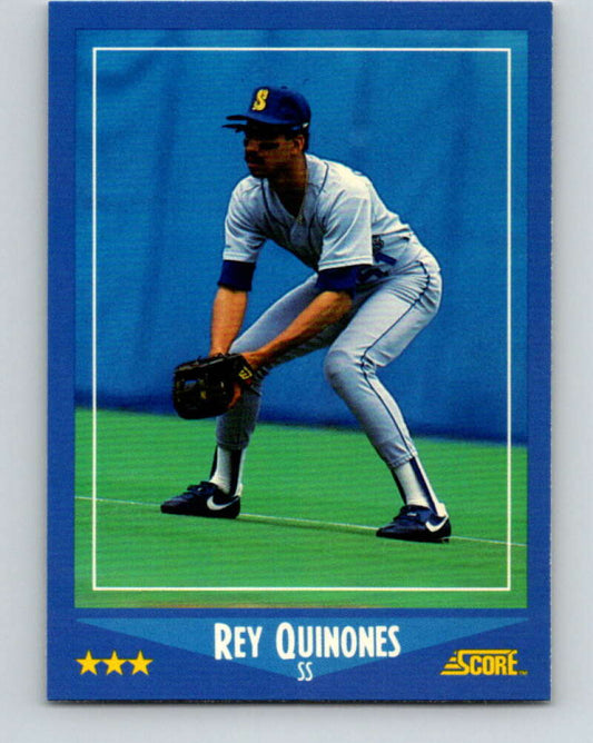 1988 Score #192 Rey Quinones Mint Seattle Mariners  Image 1
