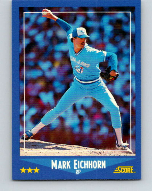 1988 Score #198 Mark Eichhorn Mint Toronto Blue Jays  Image 1
