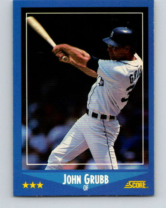 1988 Score #199 Johnny Grubb Mint Detroit Tigers  Image 1