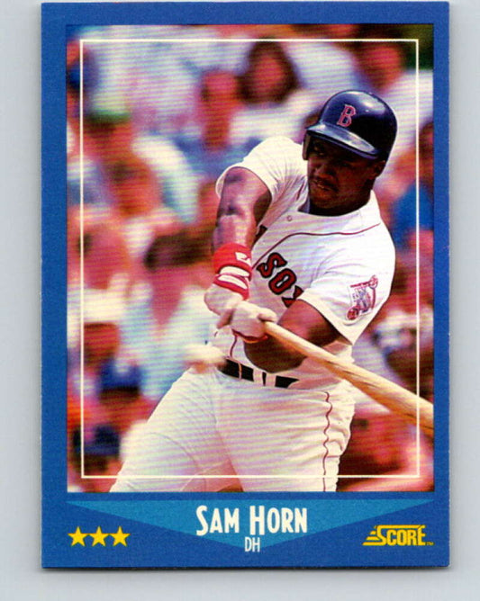 1988 Score #201 Sam Horn Mint RC Rookie Boston Red Sox  Image 1