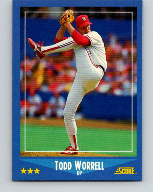 1988 Score #202 Todd Worrell Mint St. Louis Cardinals  Image 1