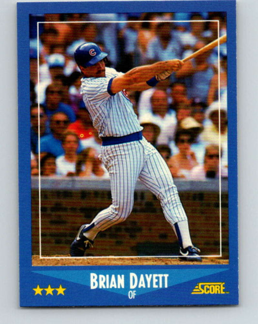 1988 Score #205 Brian Dayett Mint Chicago Cubs  Image 1