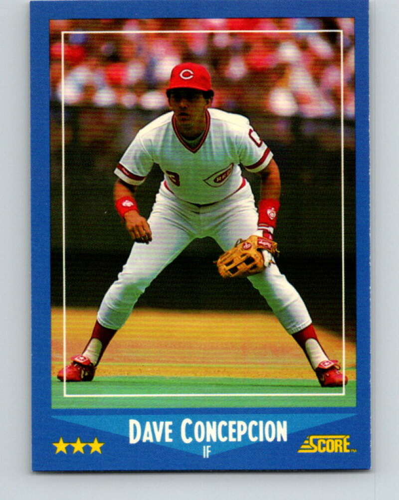 1988 Score #210 Dave Concepcion Mint Cincinnati Reds  Image 1