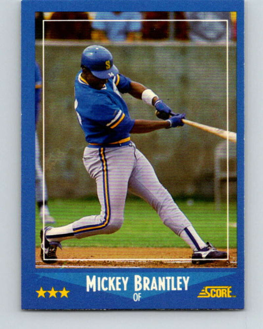 1988 Score #213 Mickey Brantley Mint Seattle Mariners  Image 1