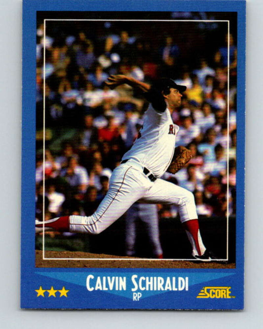 1988 Score #218 Calvin Schiraldi Mint Boston Red Sox  Image 1