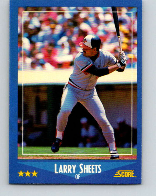 1988 Score #219 Larry Sheets Mint Baltimore Orioles  Image 1