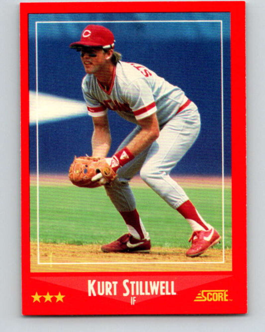 1988 Score #221 Kurt Stillwell Mint Cincinnati Reds  Image 1
