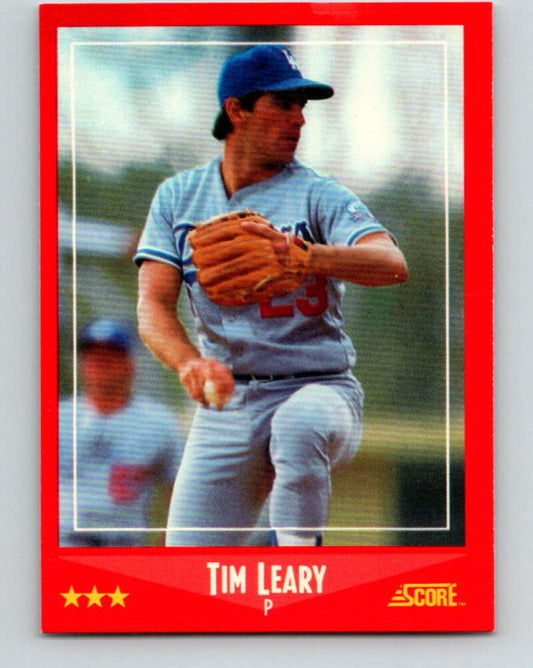 1988 Score #224 Tim Leary Mint Los Angeles Dodgers  Image 1