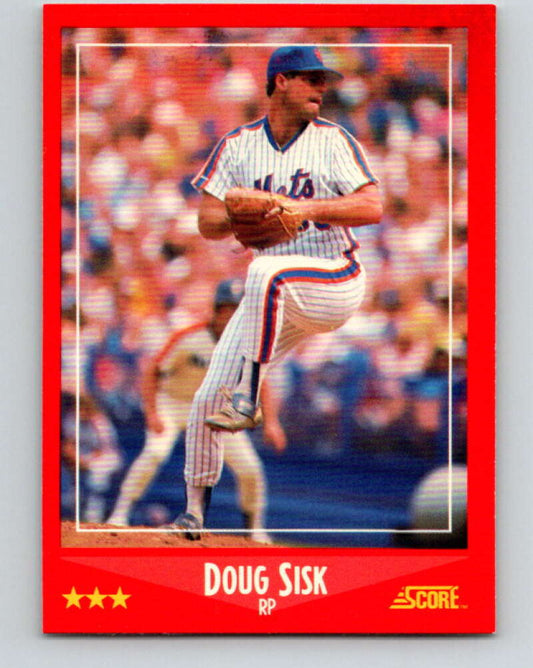 1988 Score #227 Doug Sisk Mint New York Mets  Image 1