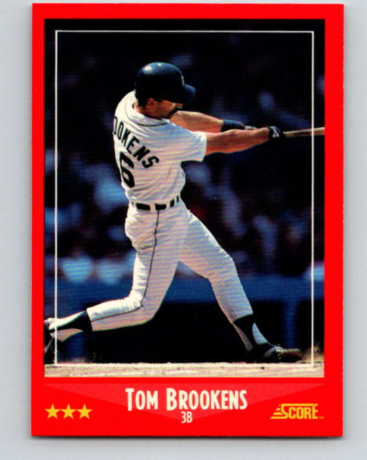 1988 Score #233 Tom Brookens Mint Detroit Tigers  Image 1