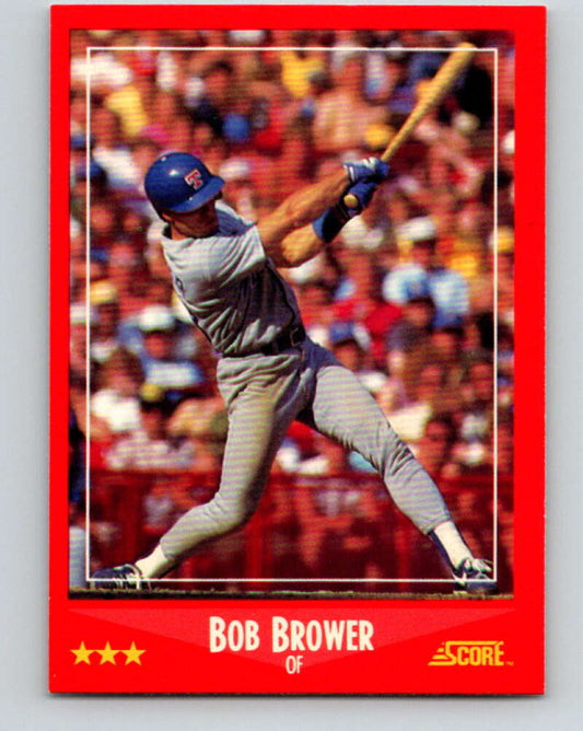 1988 Score #236 Bob Brower Mint Texas Rangers  Image 1