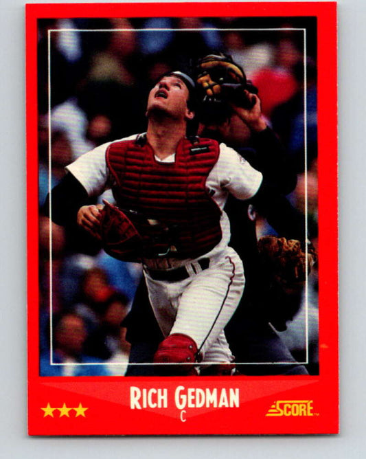 1988 Score #241 Rich Gedman Mint Boston Red Sox  Image 1