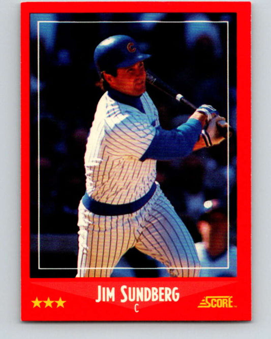 1988 Score #244 Jim Sundberg Mint Chicago Cubs  Image 1