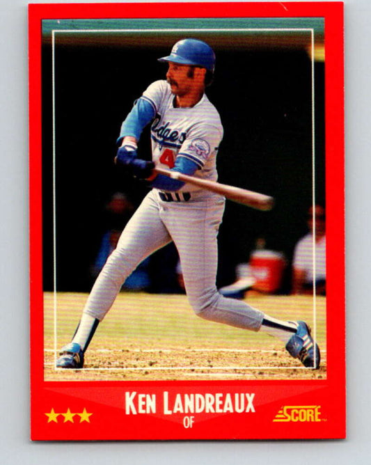1988 Score #247 Ken Landreaux Mint Los Angeles Dodgers  Image 1