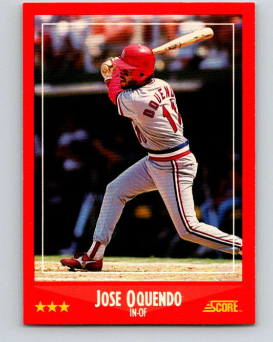 1988 Score #248 Jose Oquendo Mint St. Louis Cardinals  Image 1