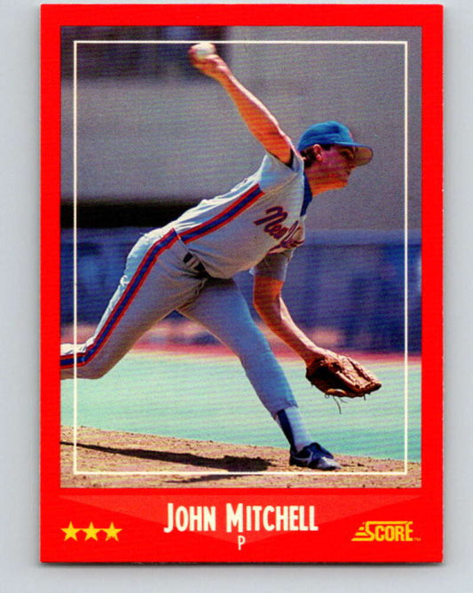 1988 Score #249 John Mitchell Mint RC Rookie New York Mets  Image 1