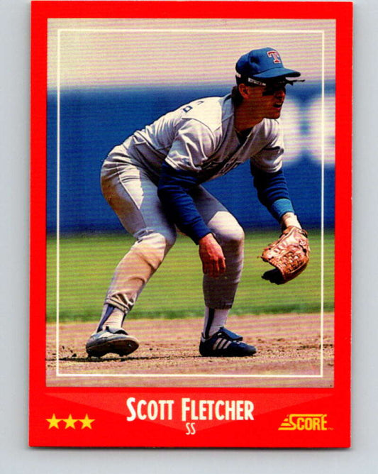 1988 Score #251 Scott Fletcher Mint Texas Rangers  Image 1