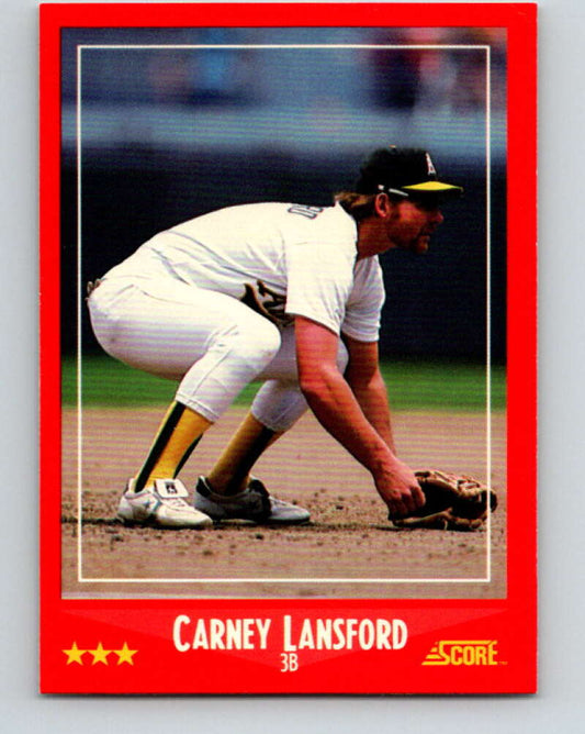 1988 Score #253 Carney Lansford Mint Oakland Athletics  Image 1