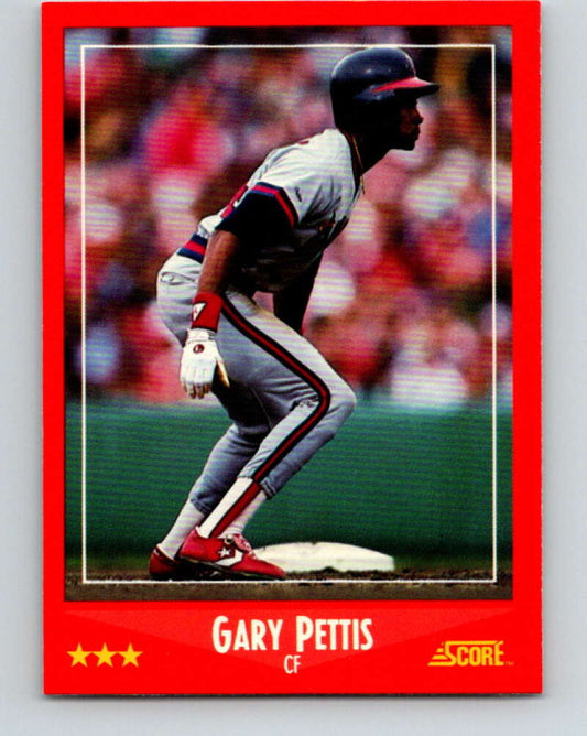 1988 Score #255 Gary Pettis Mint California Angels  Image 1