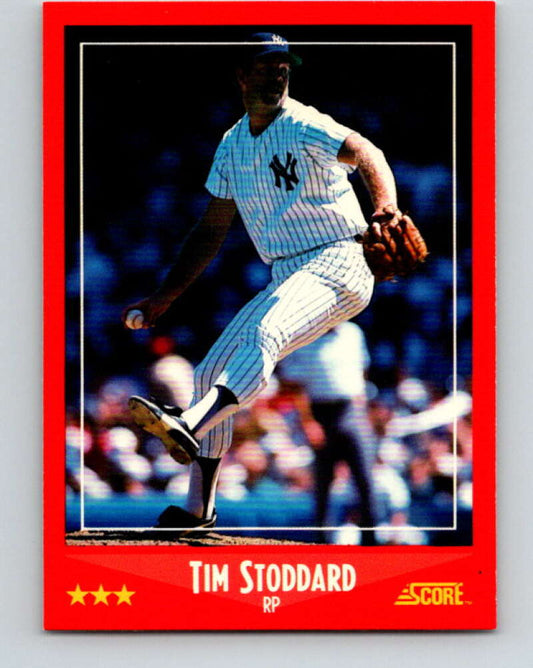 1988 Score #258 Tim Stoddard Mint New York Yankees  Image 1