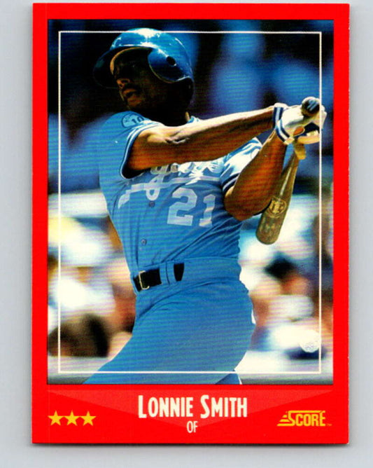 1988 Score #263 Lonnie Smith Mint Kansas City Royals  Image 1