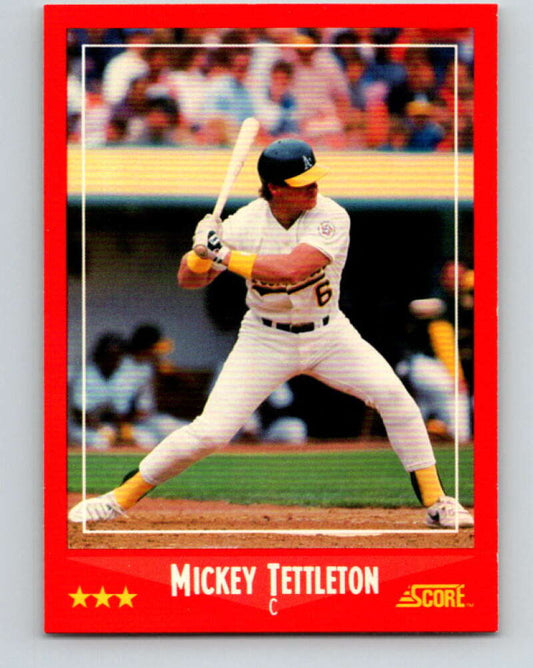 1988 Score #269 Mickey Tettleton Mint Oakland Athletics  Image 1