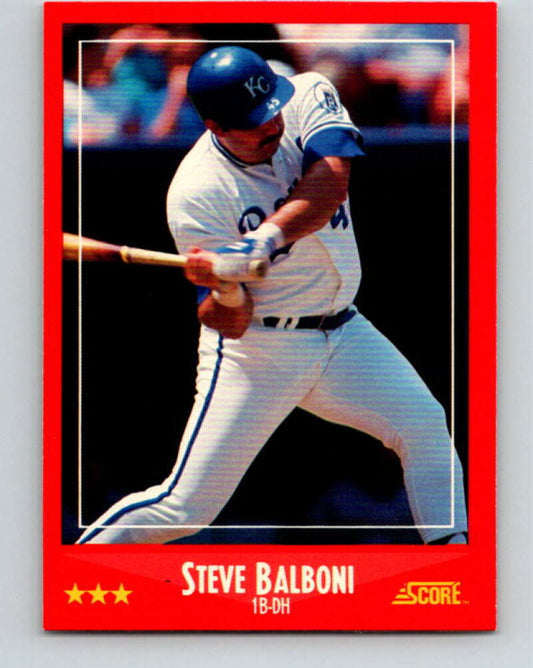 1988 Score #273 Steve Balboni Mint Kansas City Royals  Image 1