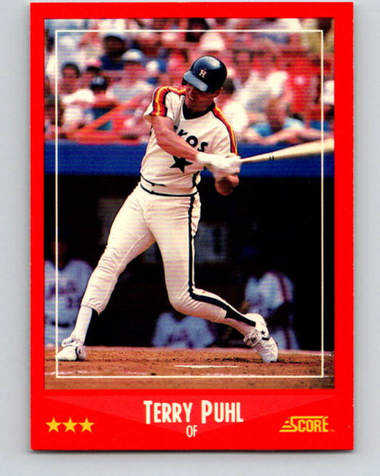 1988 Score #282 Terry Puhl Mint Houston Astros  Image 1