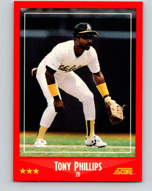 1988 Score #294 Tony Phillips Mint Oakland Athletics  Image 1