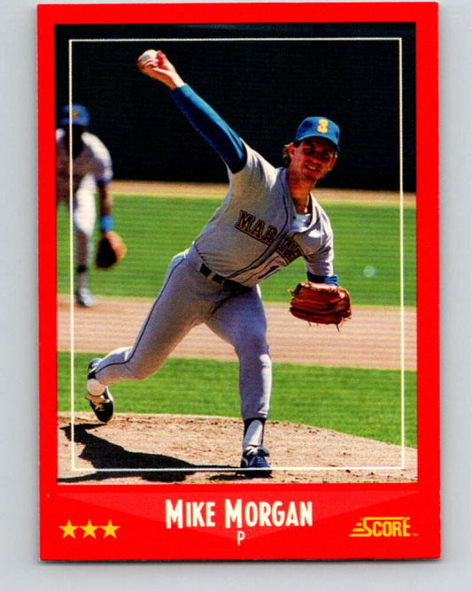1988 Score #295 Mike Morgan Mint Seattle Mariners  Image 1