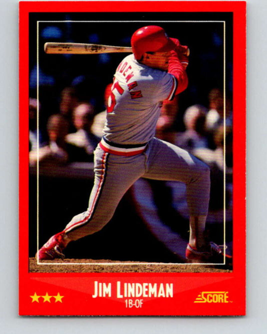 1988 Score #302 Jim Lindeman Mint St. Louis Cardinals  Image 1