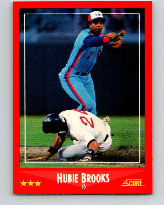 1988 Score #305 Hubie Brooks Mint Montreal Expos  Image 1