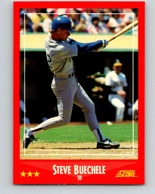 1988 Score #306 Steve Buechele Mint Texas Rangers  Image 1