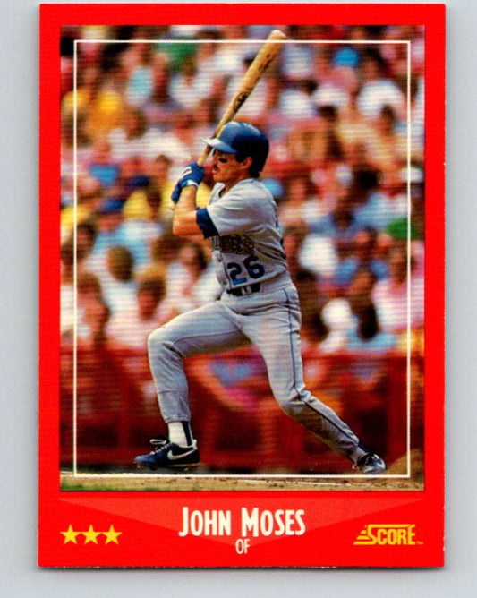 1988 Score #309 John Moses Mint Seattle Mariners  Image 1