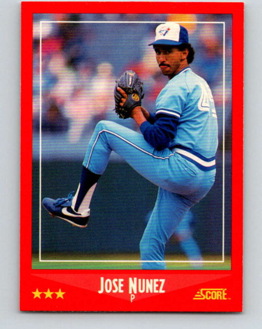 1988 Score #312 Jose Nunez Mint RC Rookie Toronto Blue Jays  Image 1