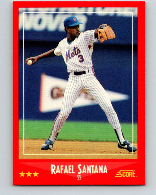 1988 Score #316 Rafael Santana Mint New York Mets