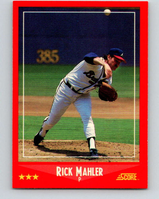 1988 Score #319 Rick Mahler Mint Atlanta Braves  Image 1