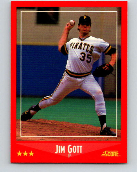 1988 Score #320 Jim Gott Mint Pittsburgh Pirates  Image 1