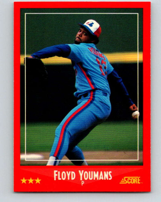 1988 Score #327 Floyd Youmans Mint Montreal Expos  Image 1