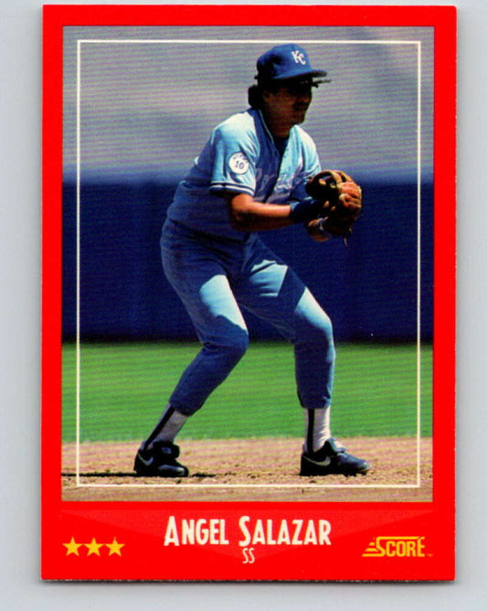 1988 Score #330 Angel Salazar Mint Kansas City Royals  Image 1