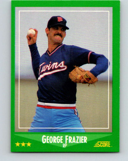 1988 Score #332 George Frazier Mint Minnesota Twins  Image 1