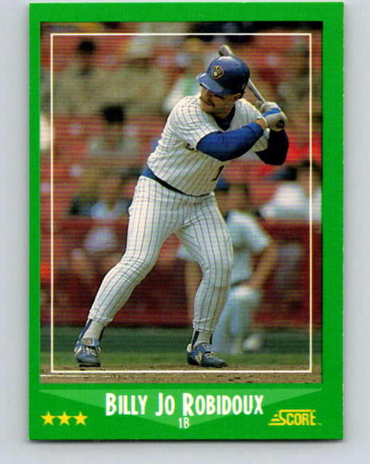 1988 Score #334 Billy Joe Robidoux Mint Milwaukee Brewers  Image 1